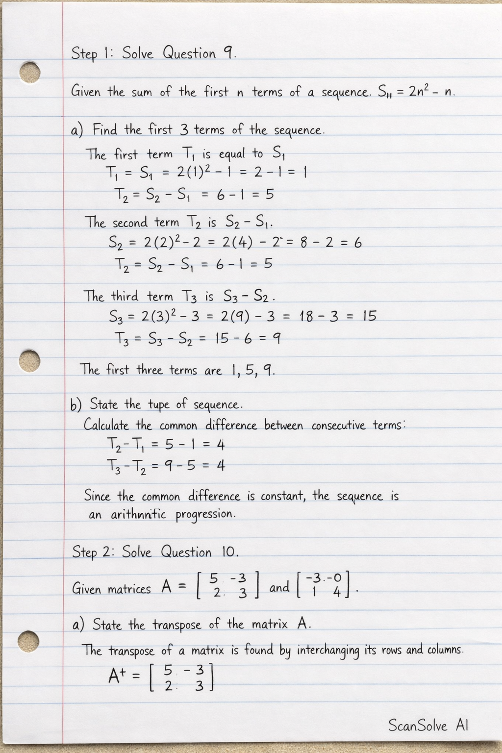 Handwritten step-by-step solution preview
