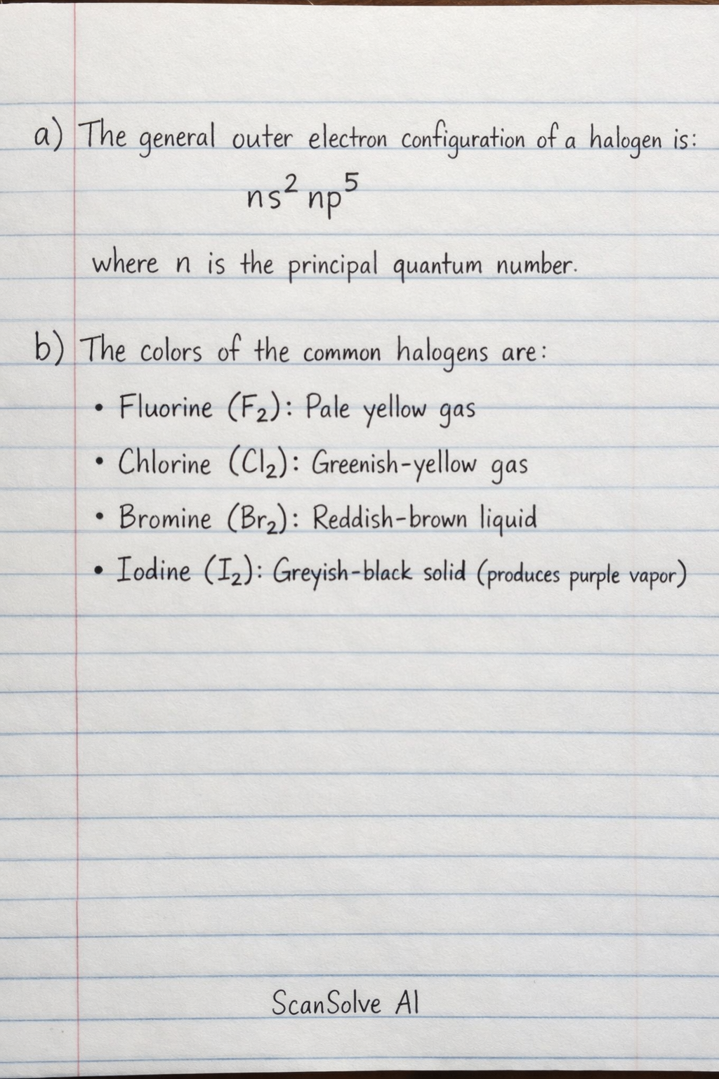 Handwritten step-by-step solution