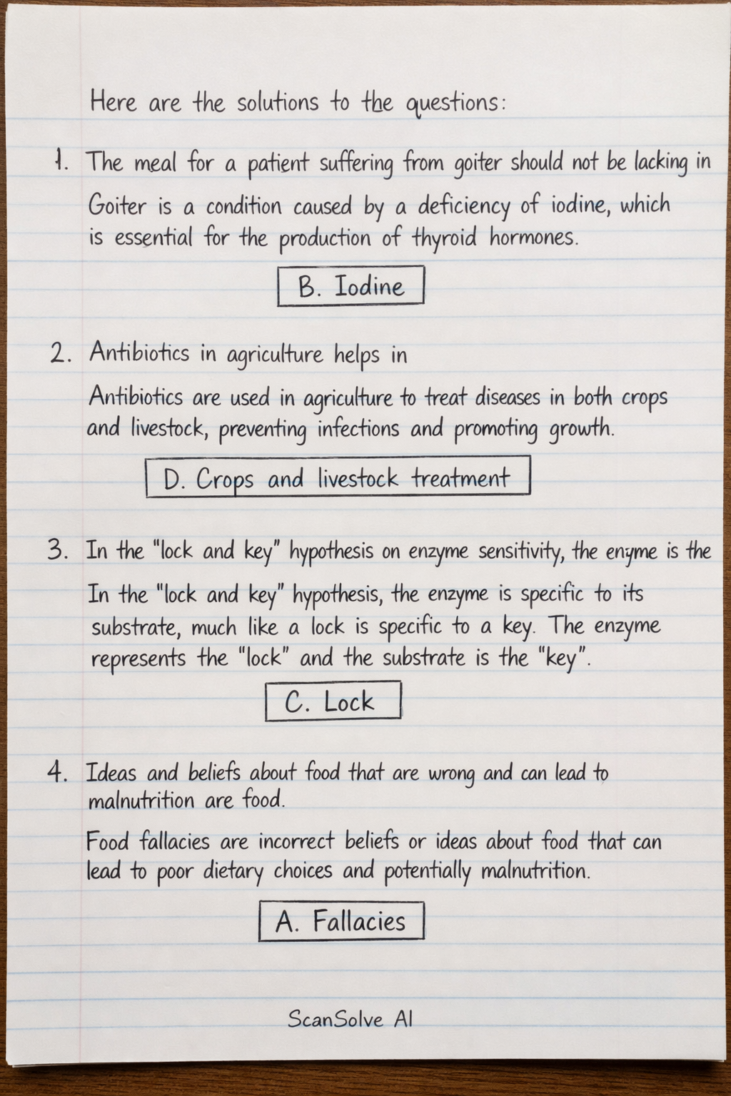 Handwritten step-by-step solution