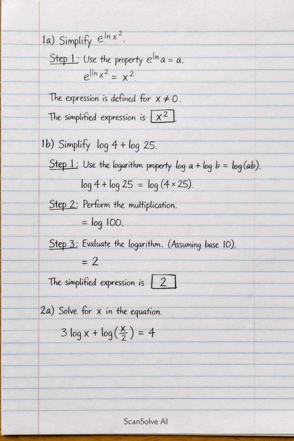 Handwritten step-by-step solution preview