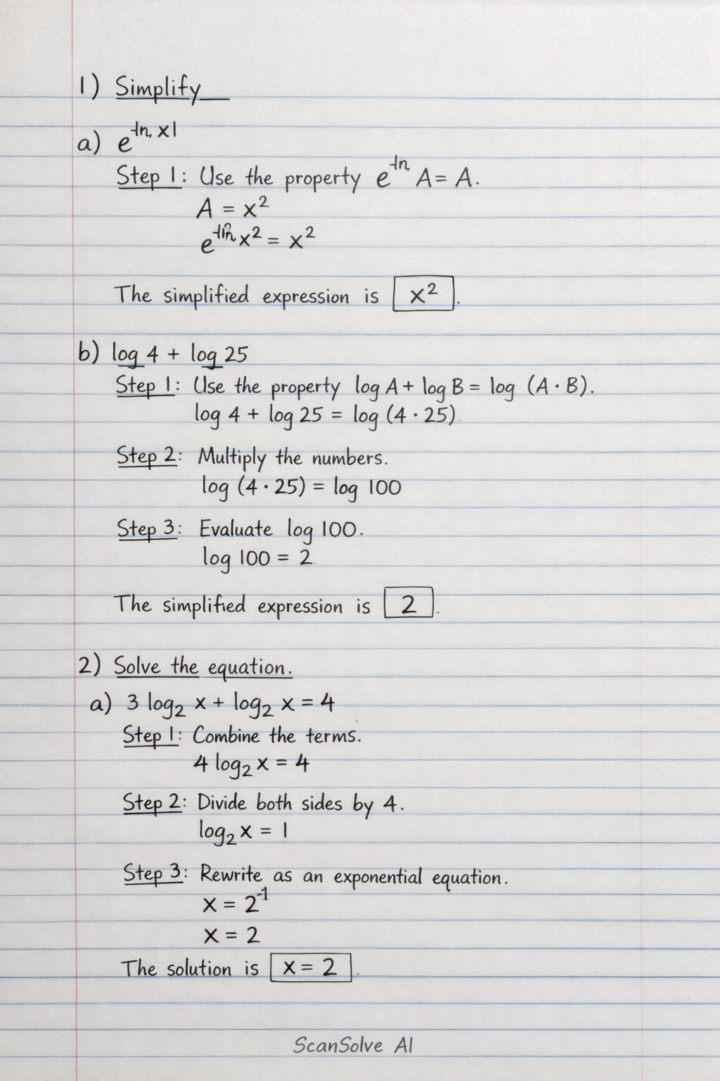Handwritten step-by-step solution preview