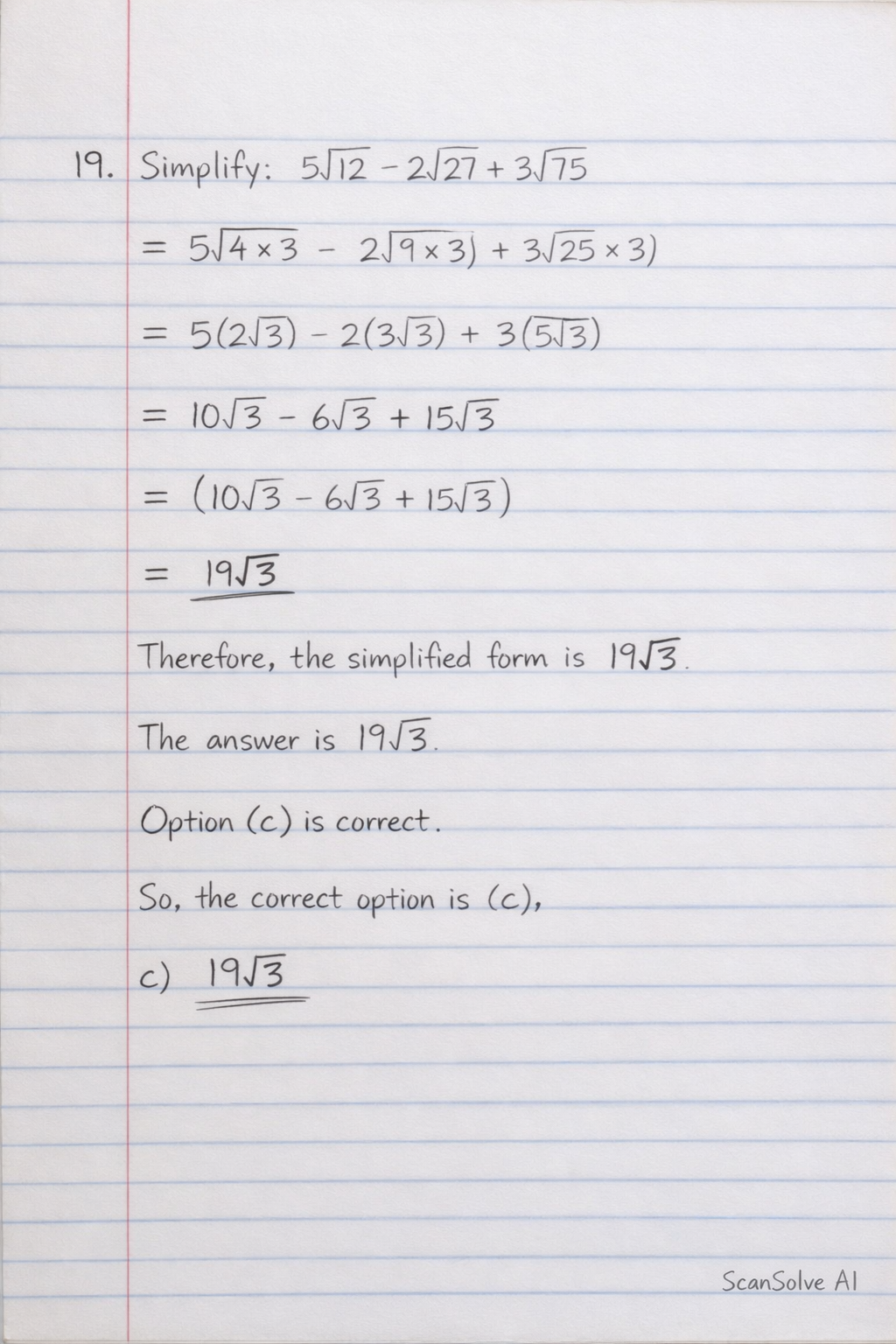 Handwritten step-by-step solution preview