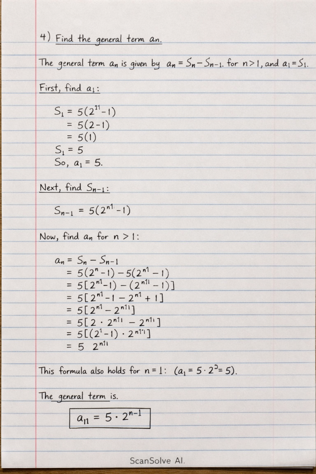 Handwritten step-by-step solution preview