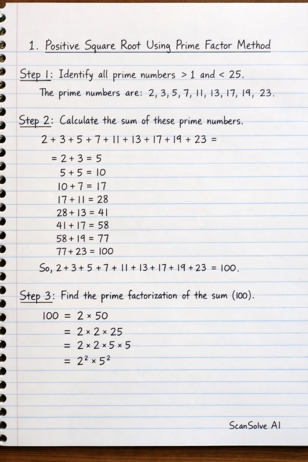 Handwritten step-by-step solution preview