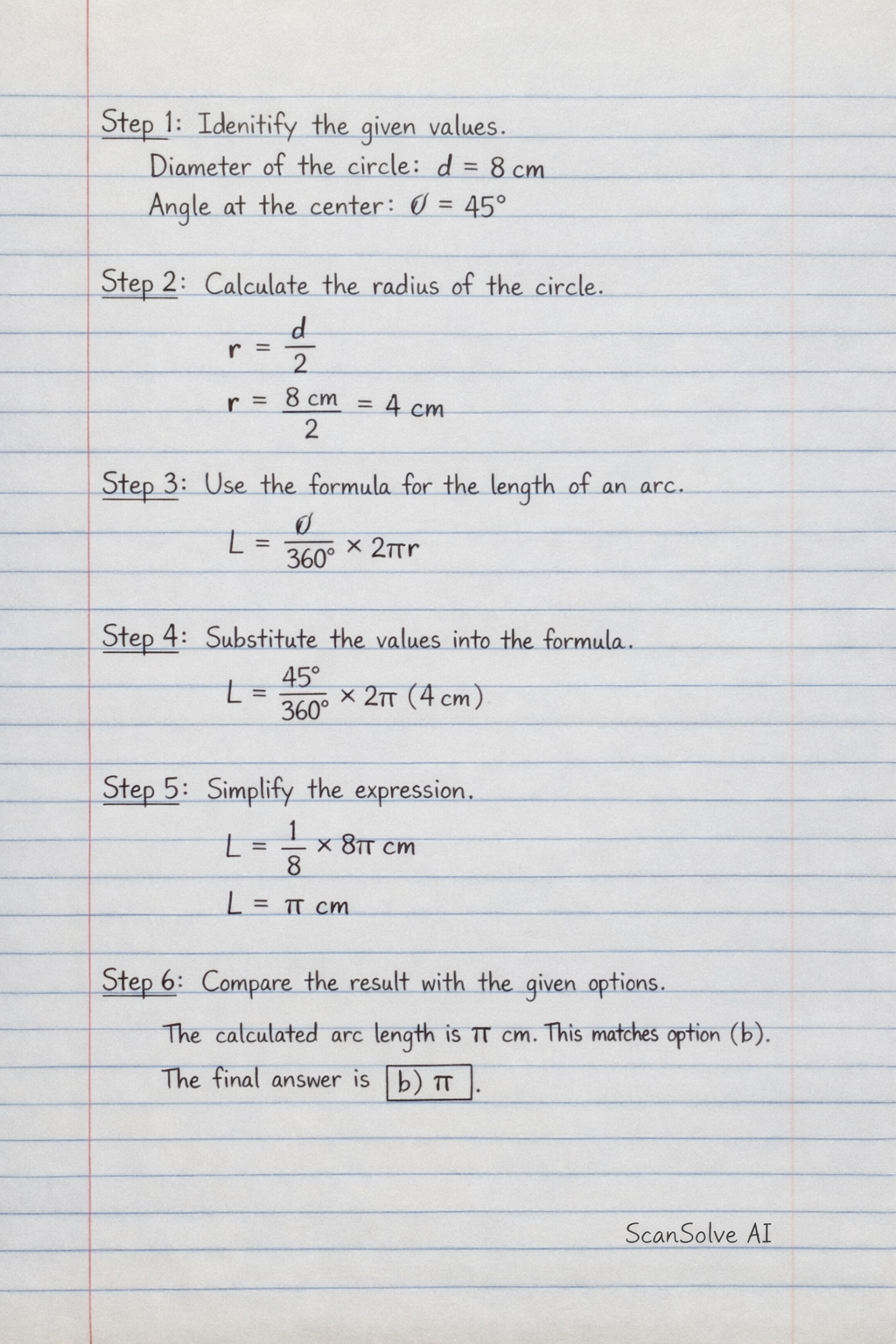 Handwritten step-by-step solution preview