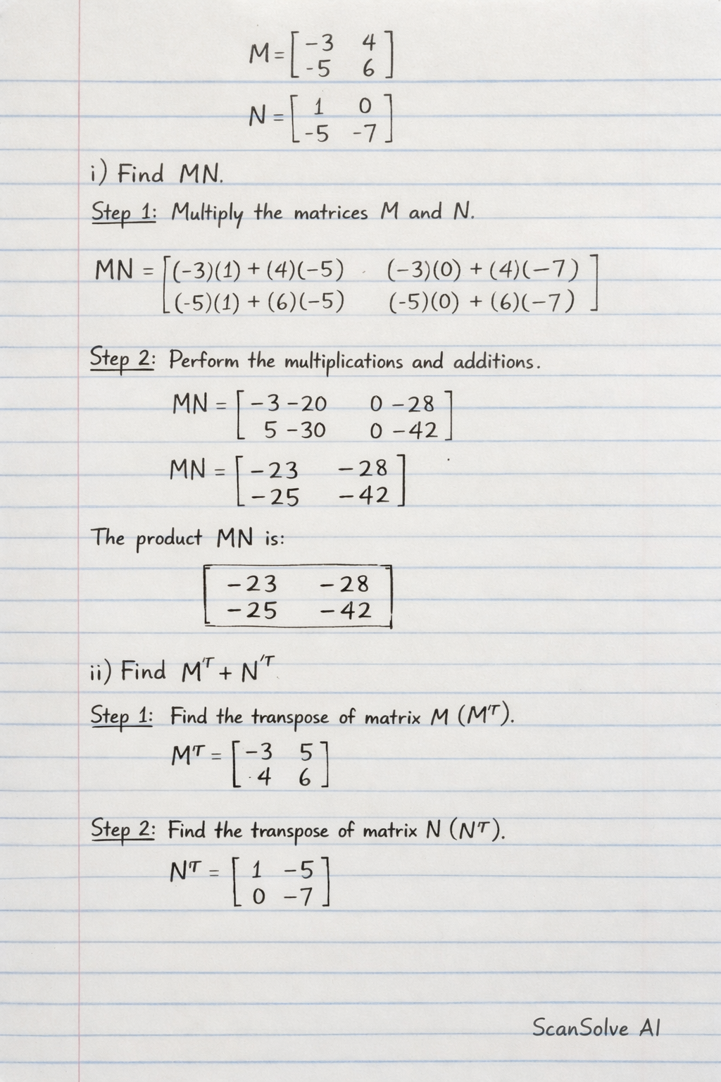 Handwritten step-by-step solution preview