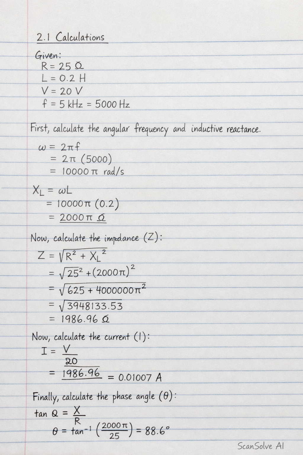Handwritten step-by-step solution preview