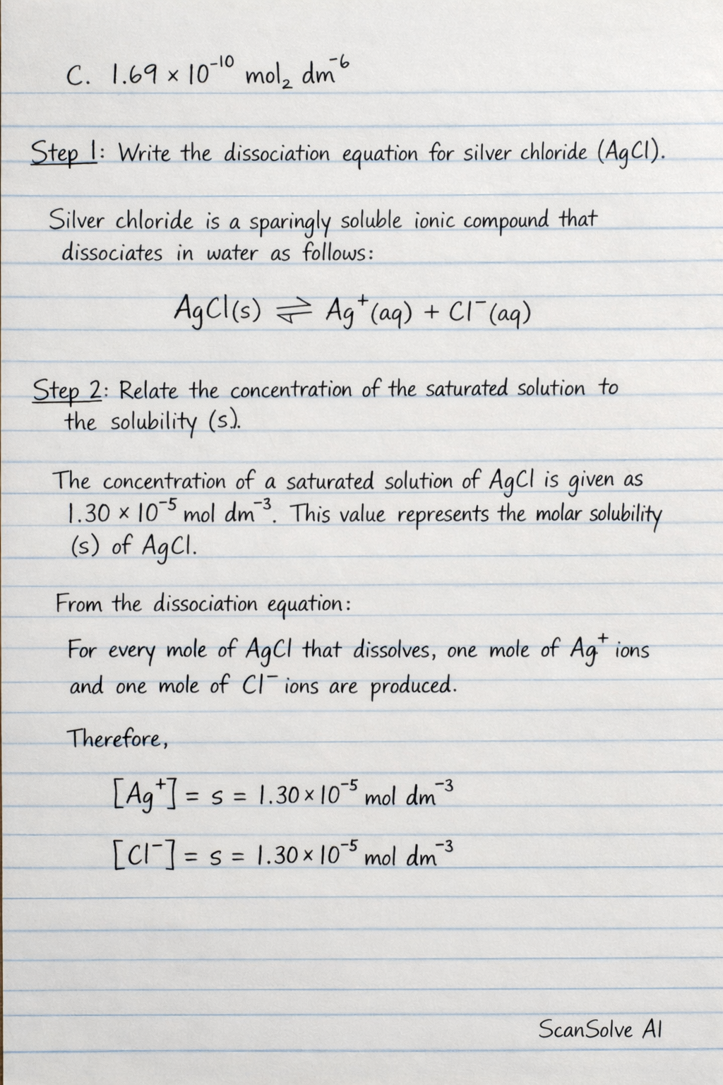 Handwritten step-by-step solution preview