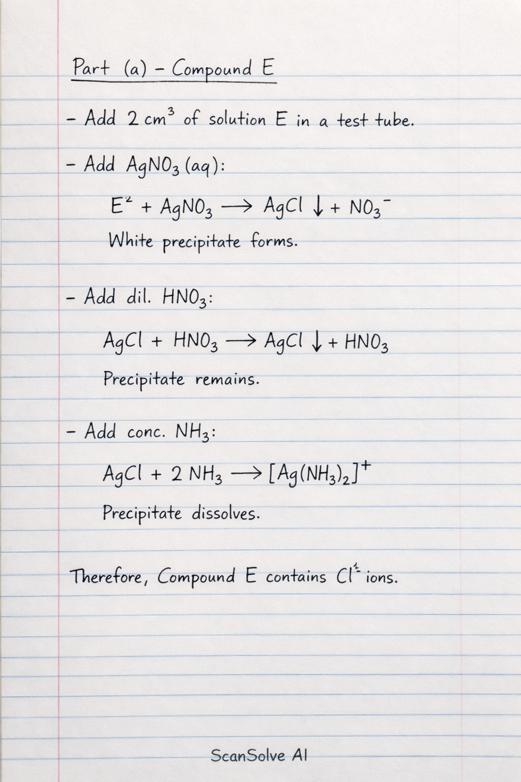 Handwritten step-by-step solution