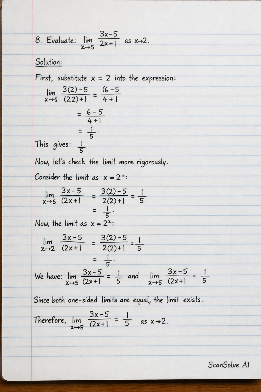 Handwritten step-by-step solution preview