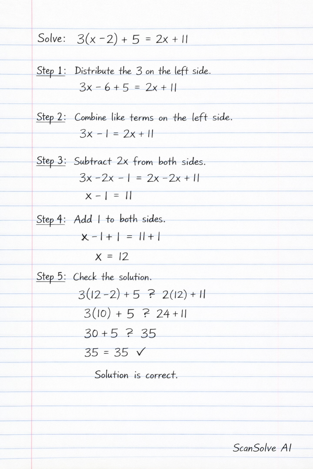 Handwritten step-by-step solution preview