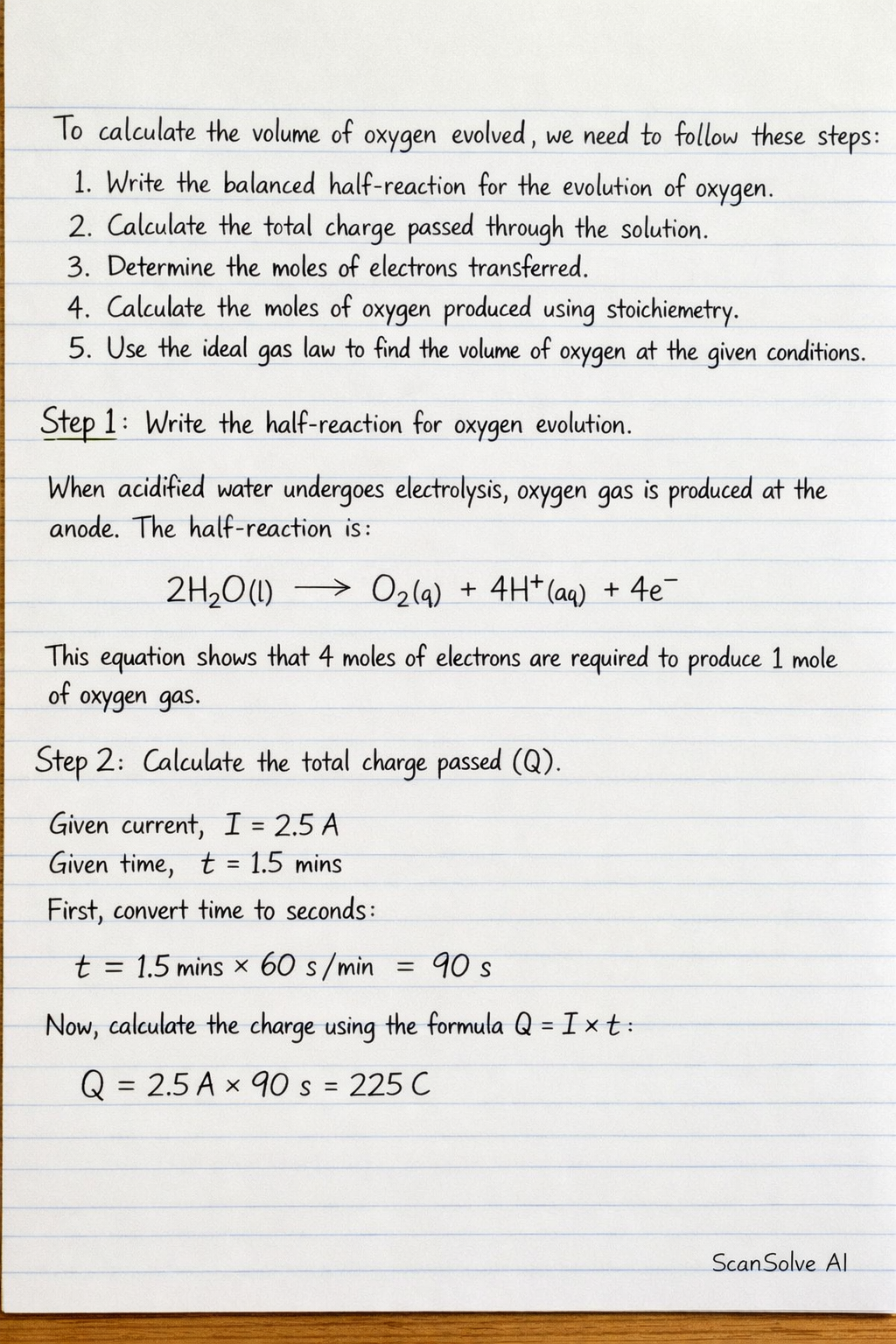 Handwritten step-by-step solution preview