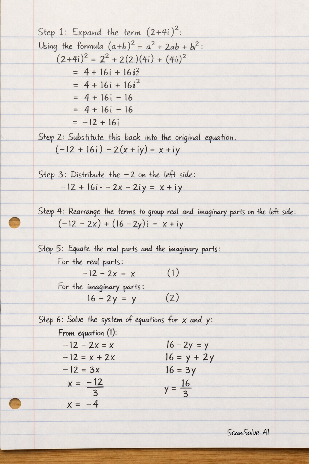 Handwritten step-by-step solution preview