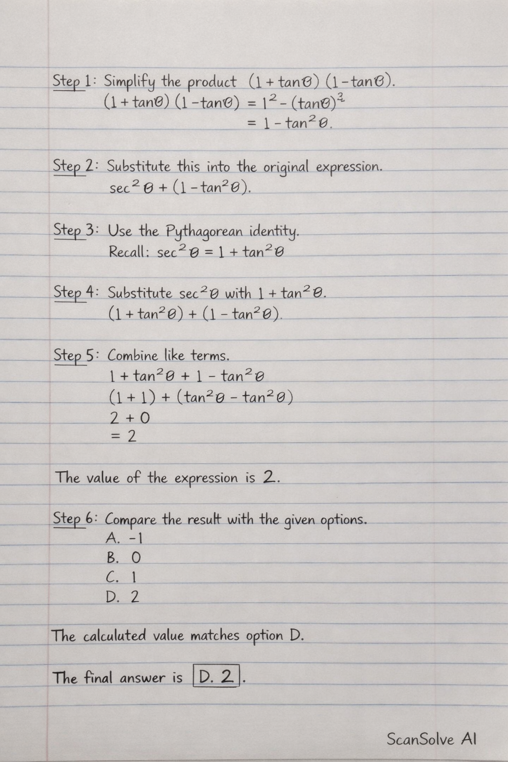 Handwritten step-by-step solution preview