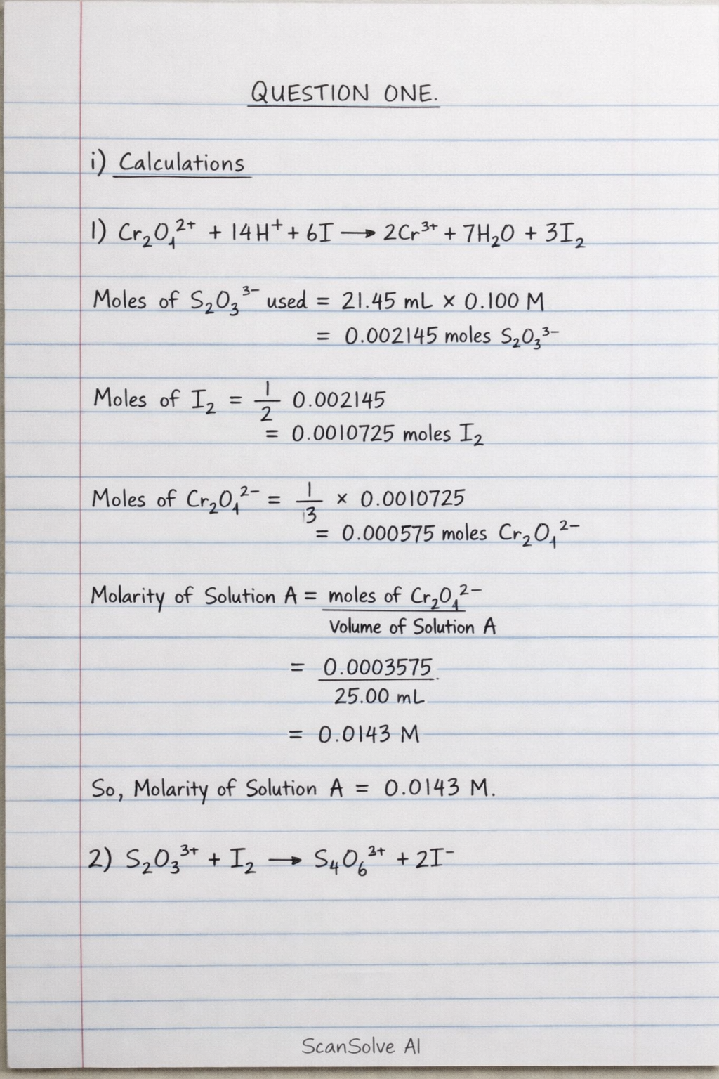 Handwritten step-by-step solution preview