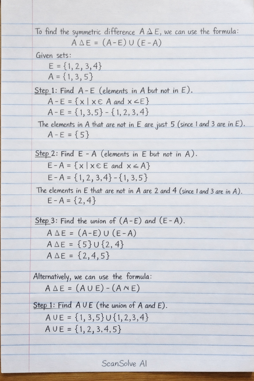 Handwritten step-by-step solution preview