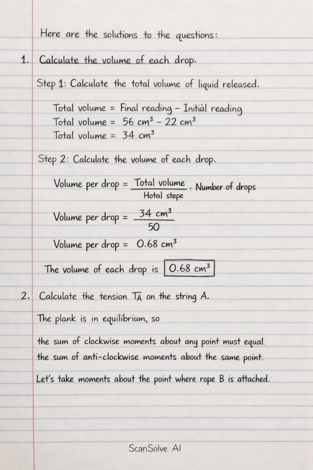 Handwritten step-by-step solution preview