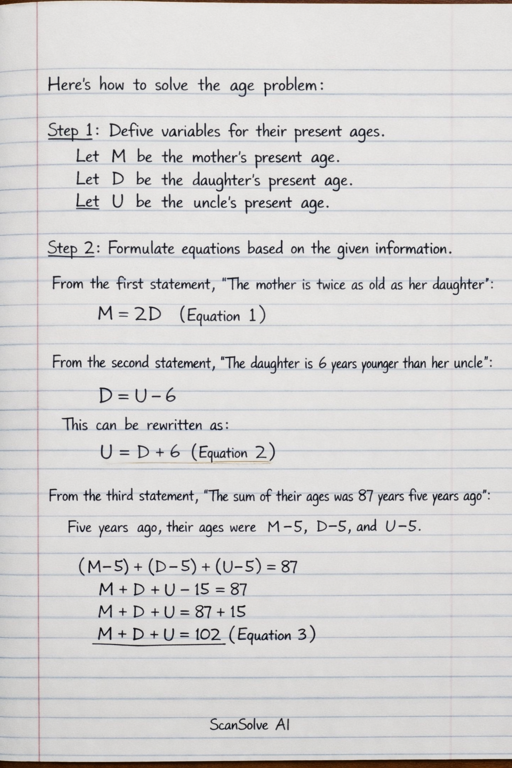 Handwritten step-by-step solution preview