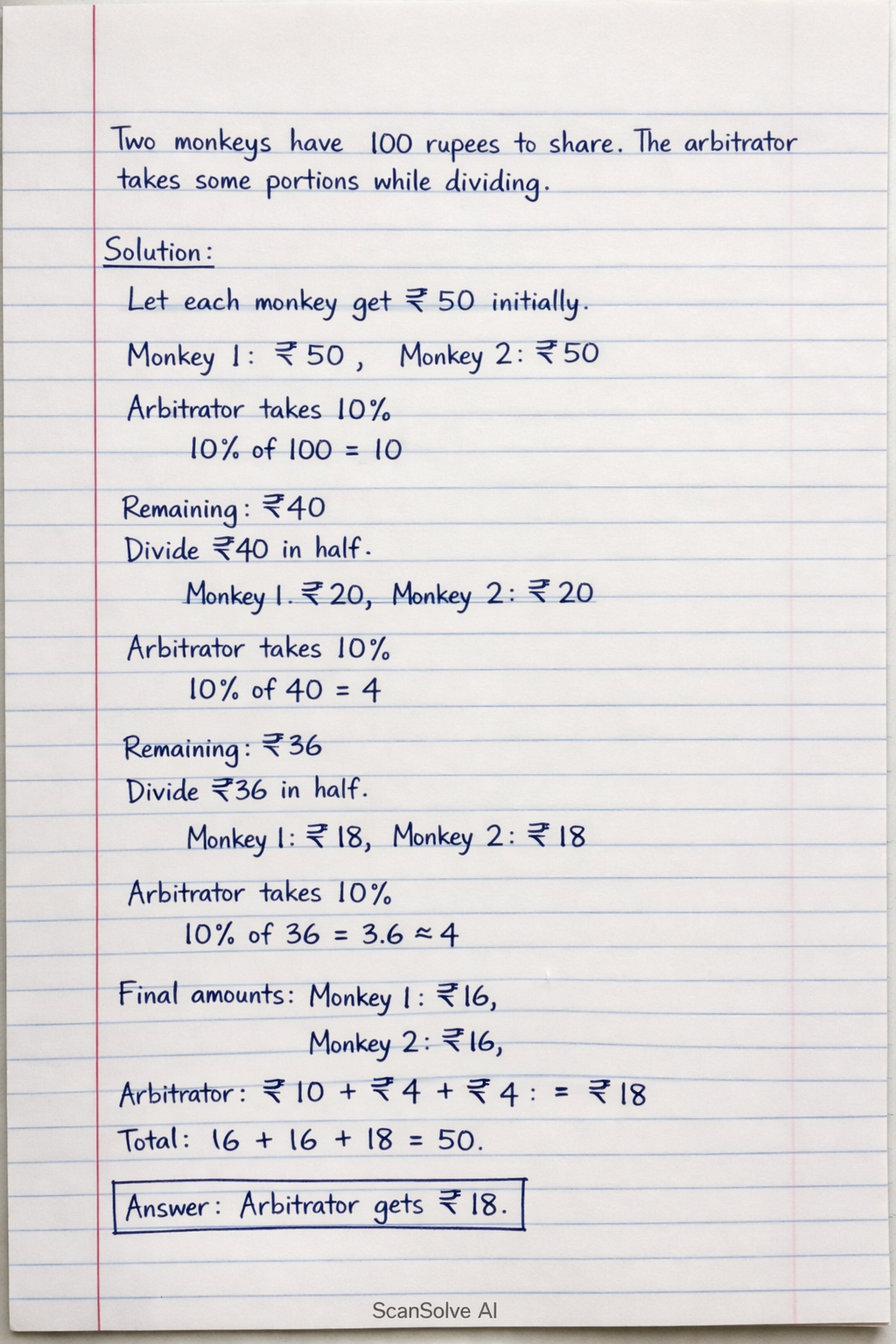 Handwritten step-by-step solution preview