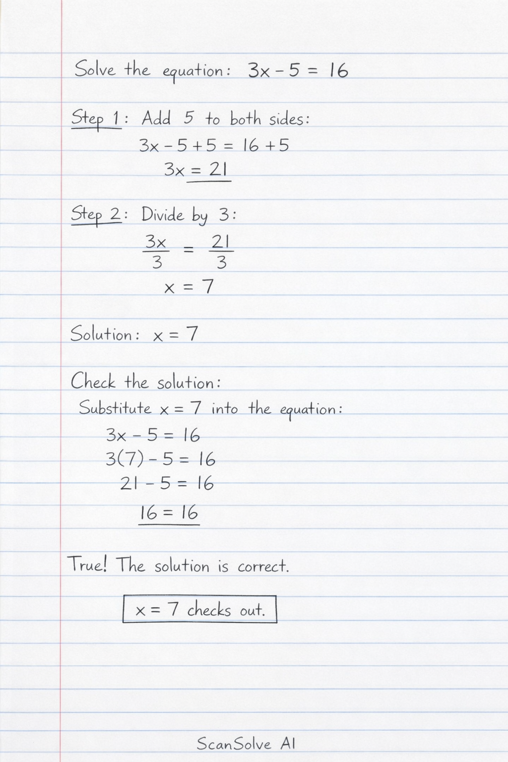Handwritten step-by-step solution preview
