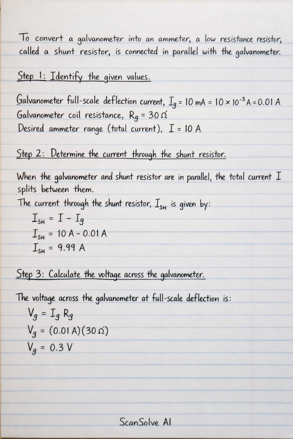 Handwritten step-by-step solution preview