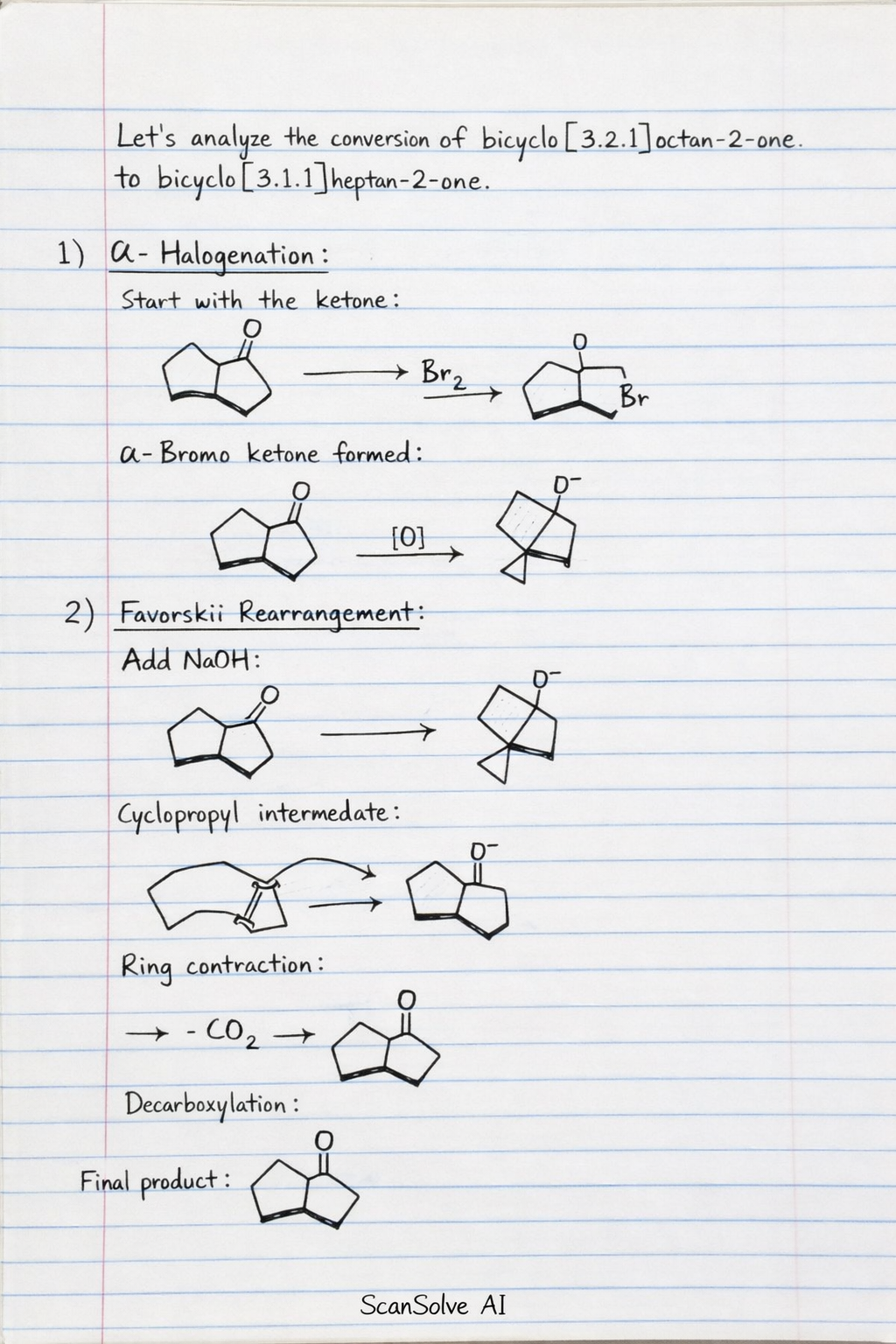 Handwritten step-by-step solution