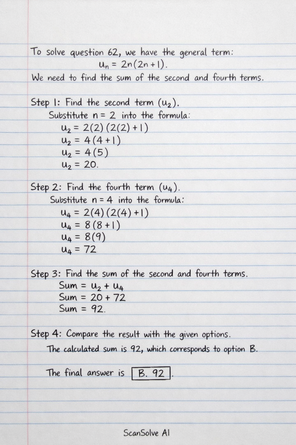 Handwritten step-by-step solution preview