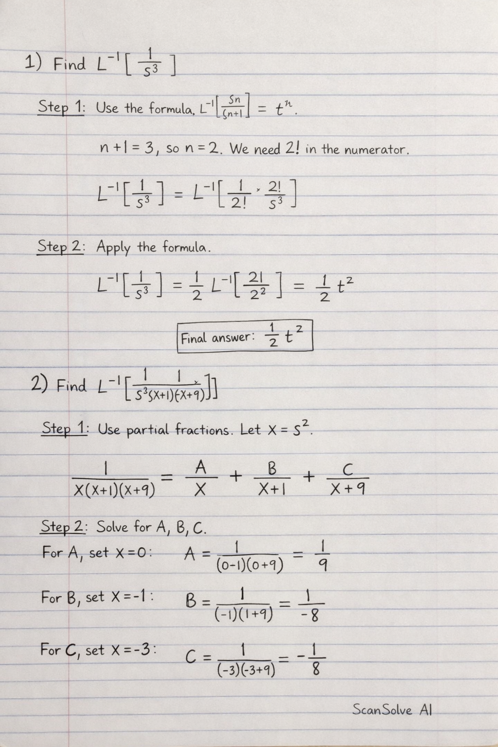 Handwritten step-by-step solution preview