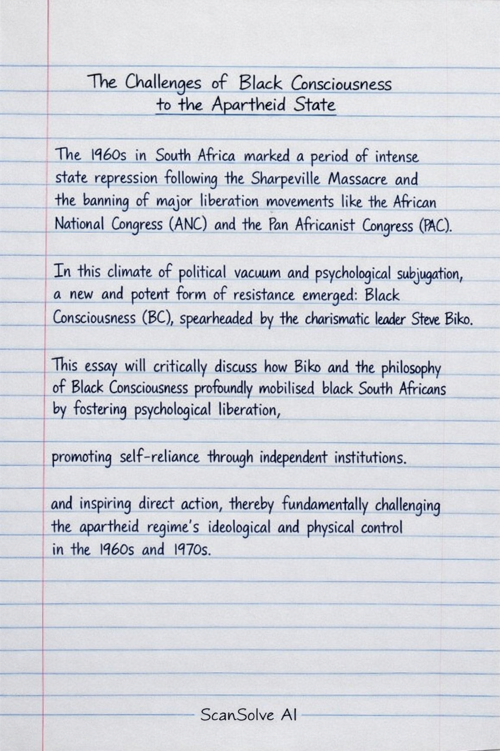 Handwritten step-by-step solution