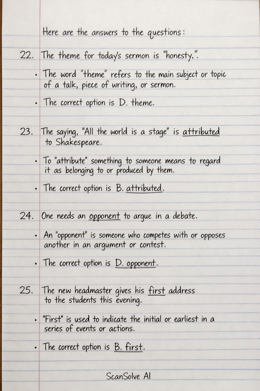 Handwritten step-by-step solution