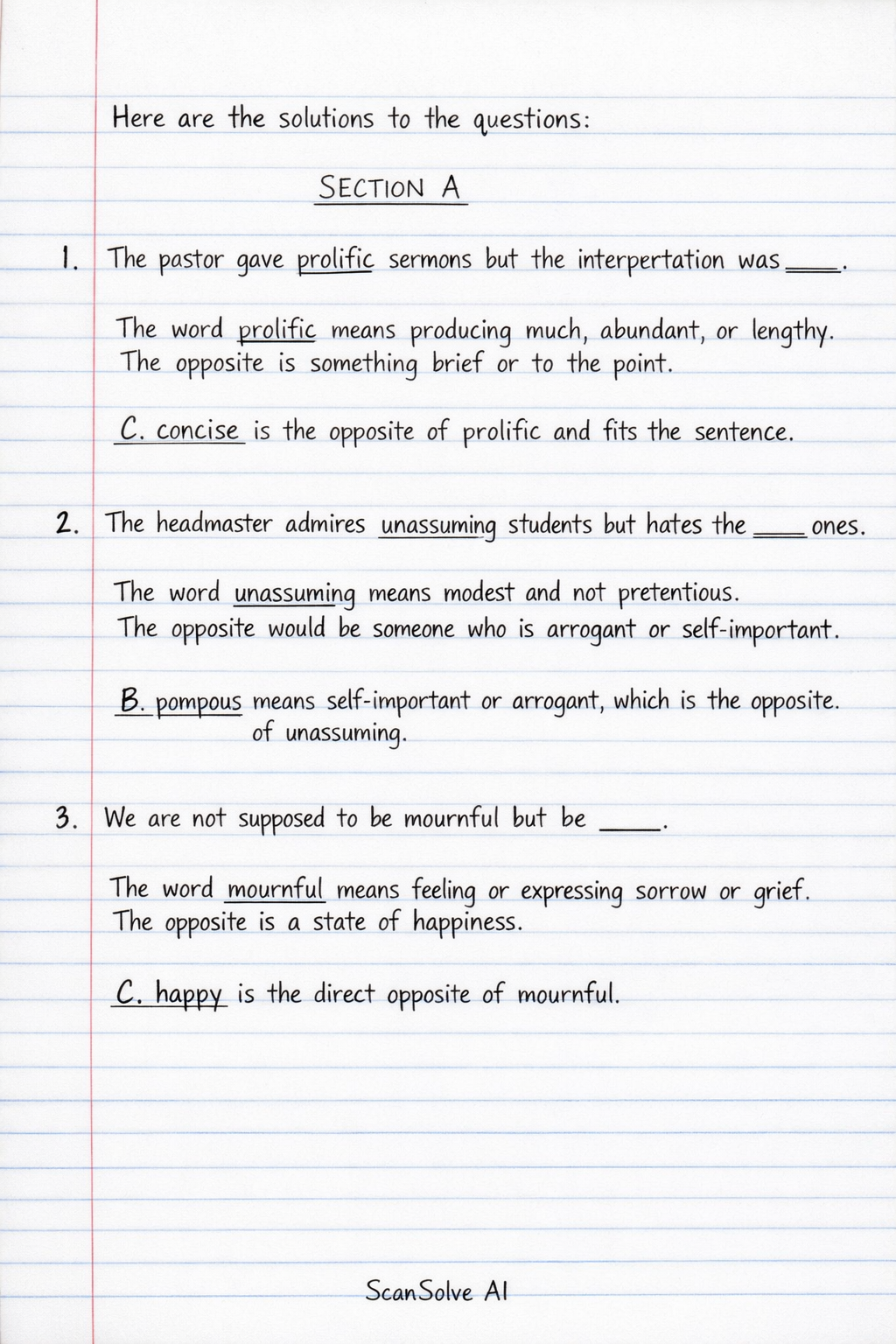 Handwritten step-by-step solution preview