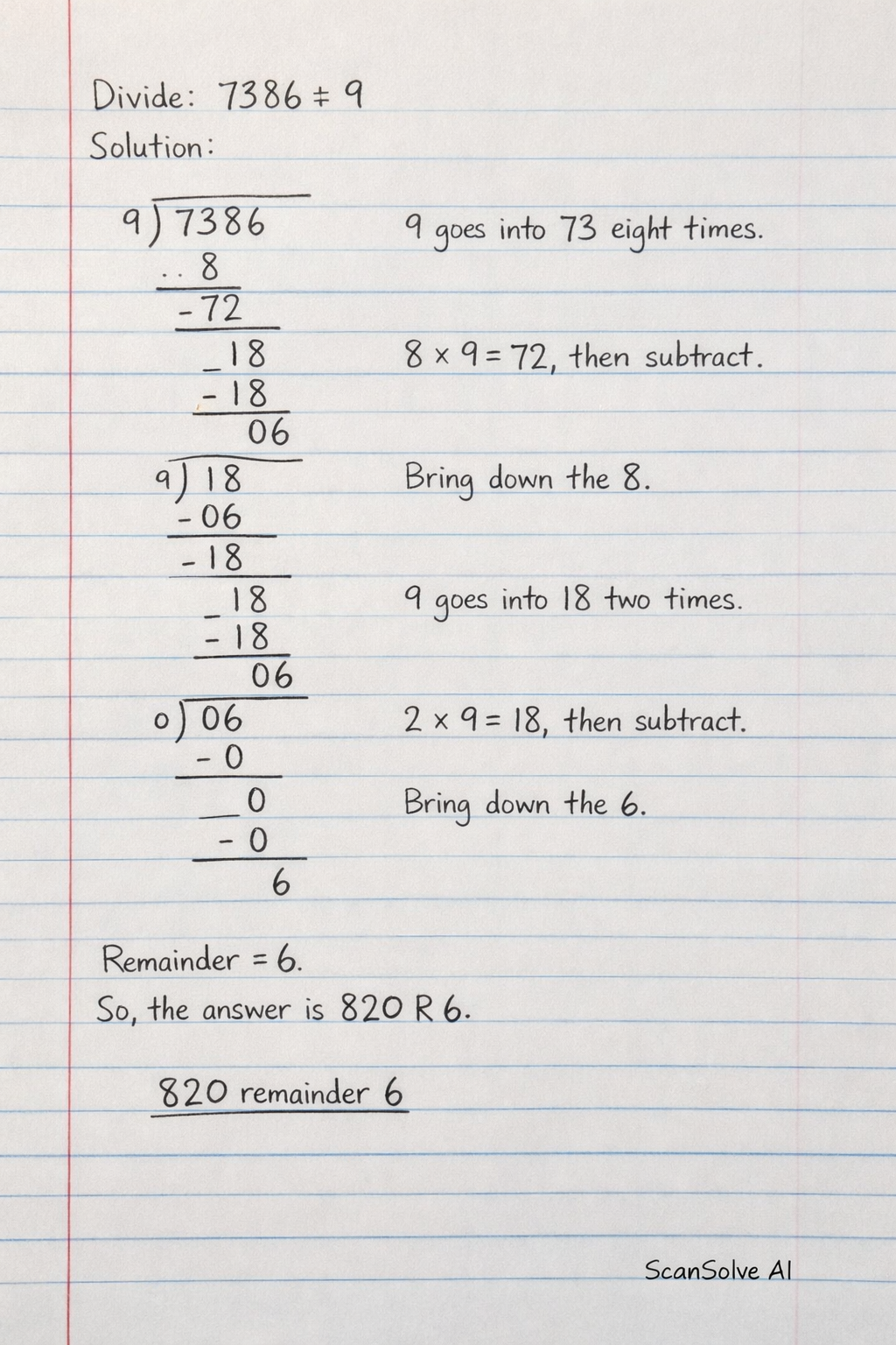 Handwritten step-by-step solution preview