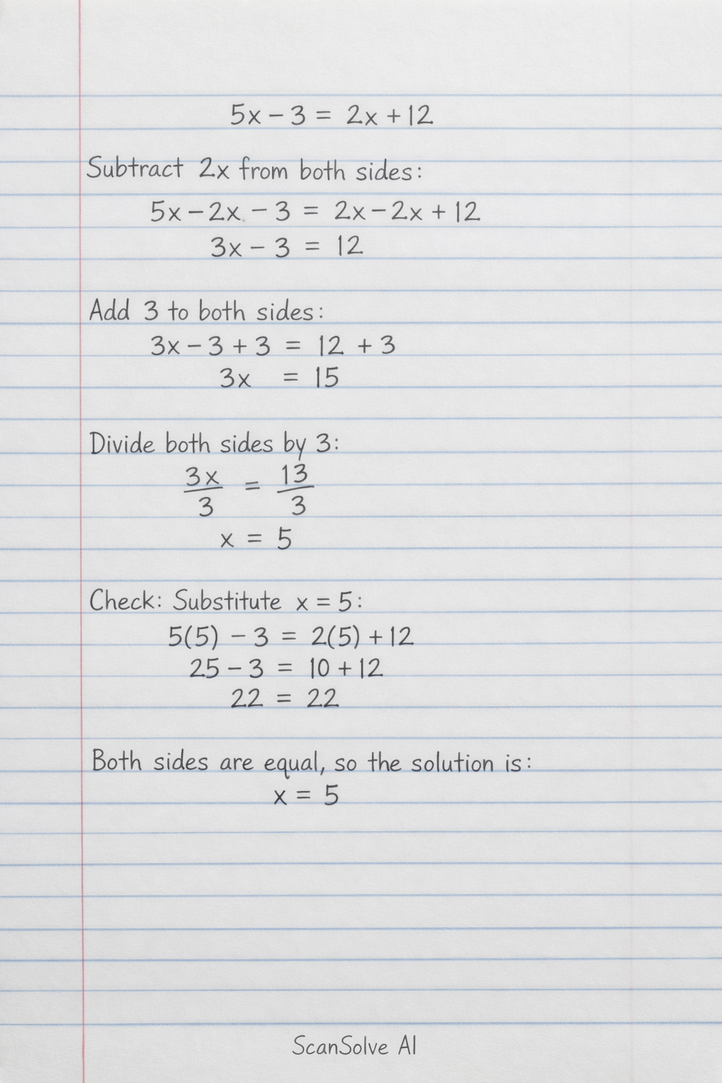 Handwritten step-by-step solution preview