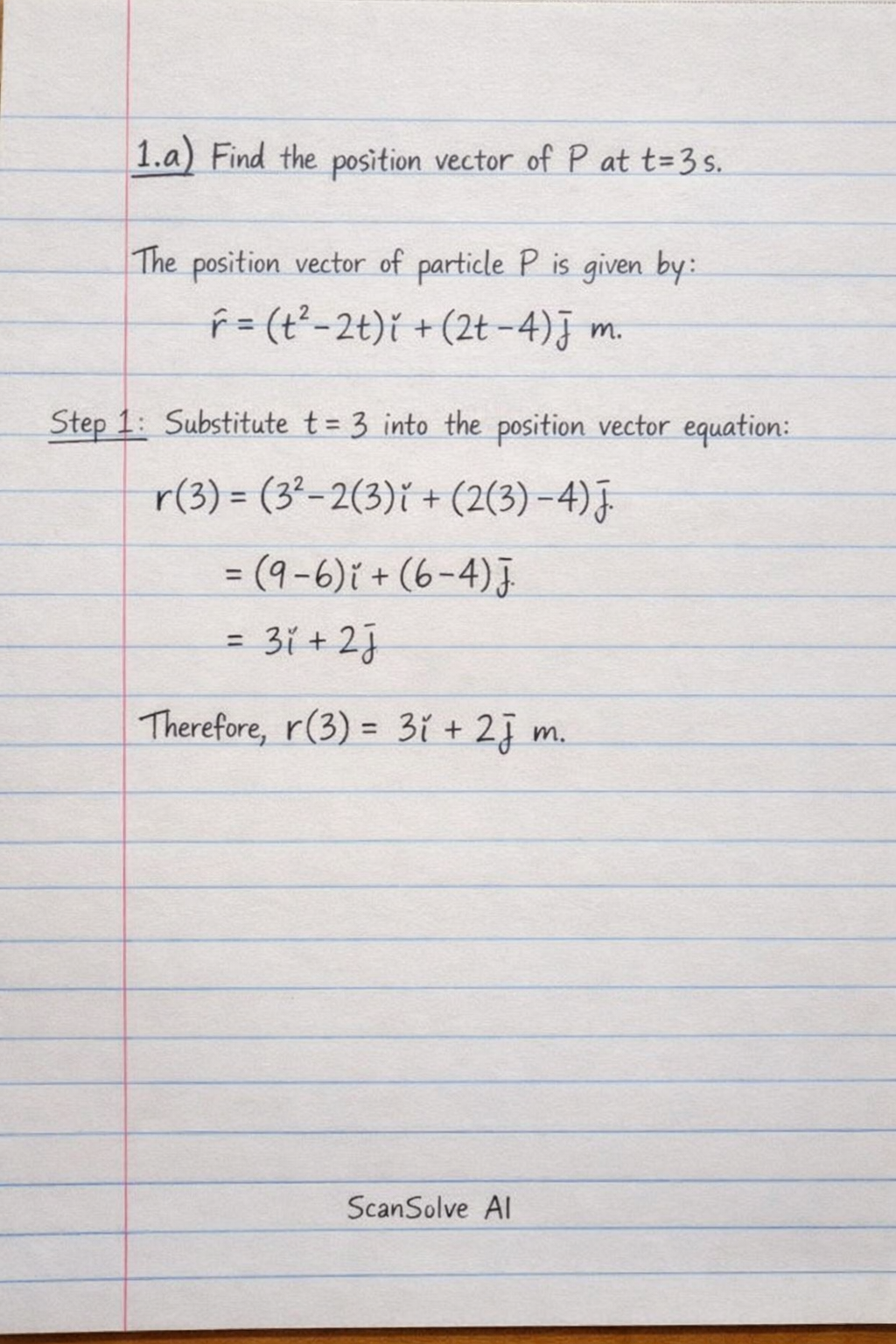 Handwritten step-by-step solution