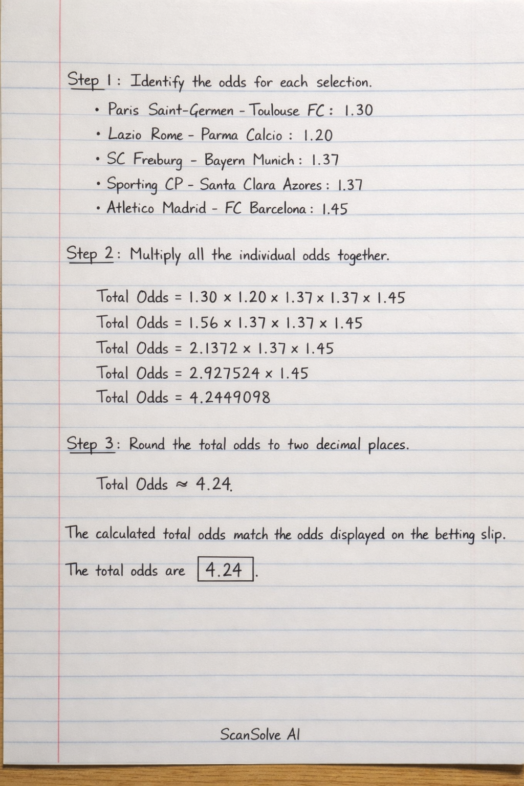 Handwritten step-by-step solution preview