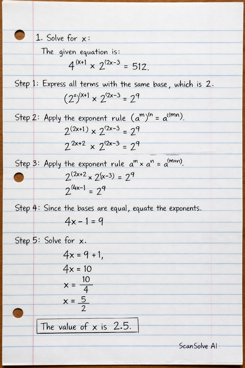 Handwritten step-by-step solution preview