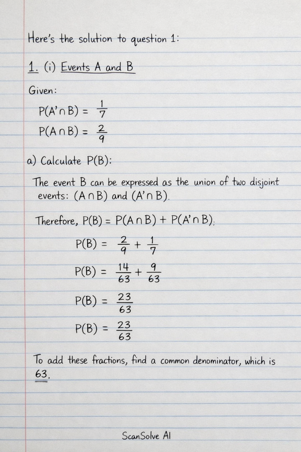 Handwritten step-by-step solution preview
