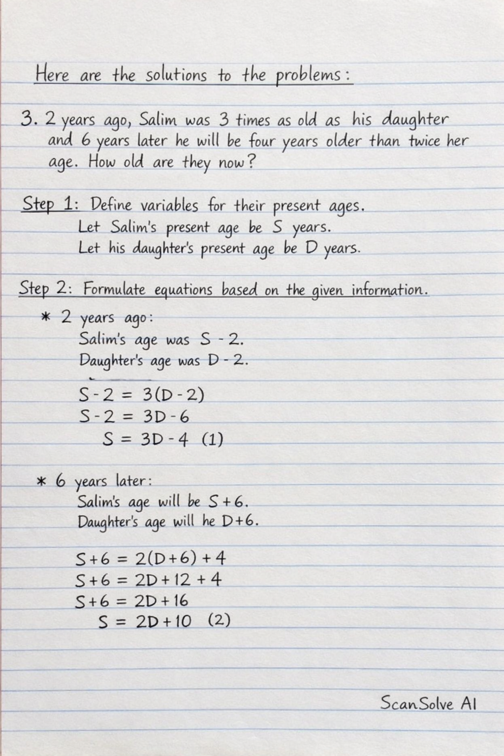 Handwritten step-by-step solution preview