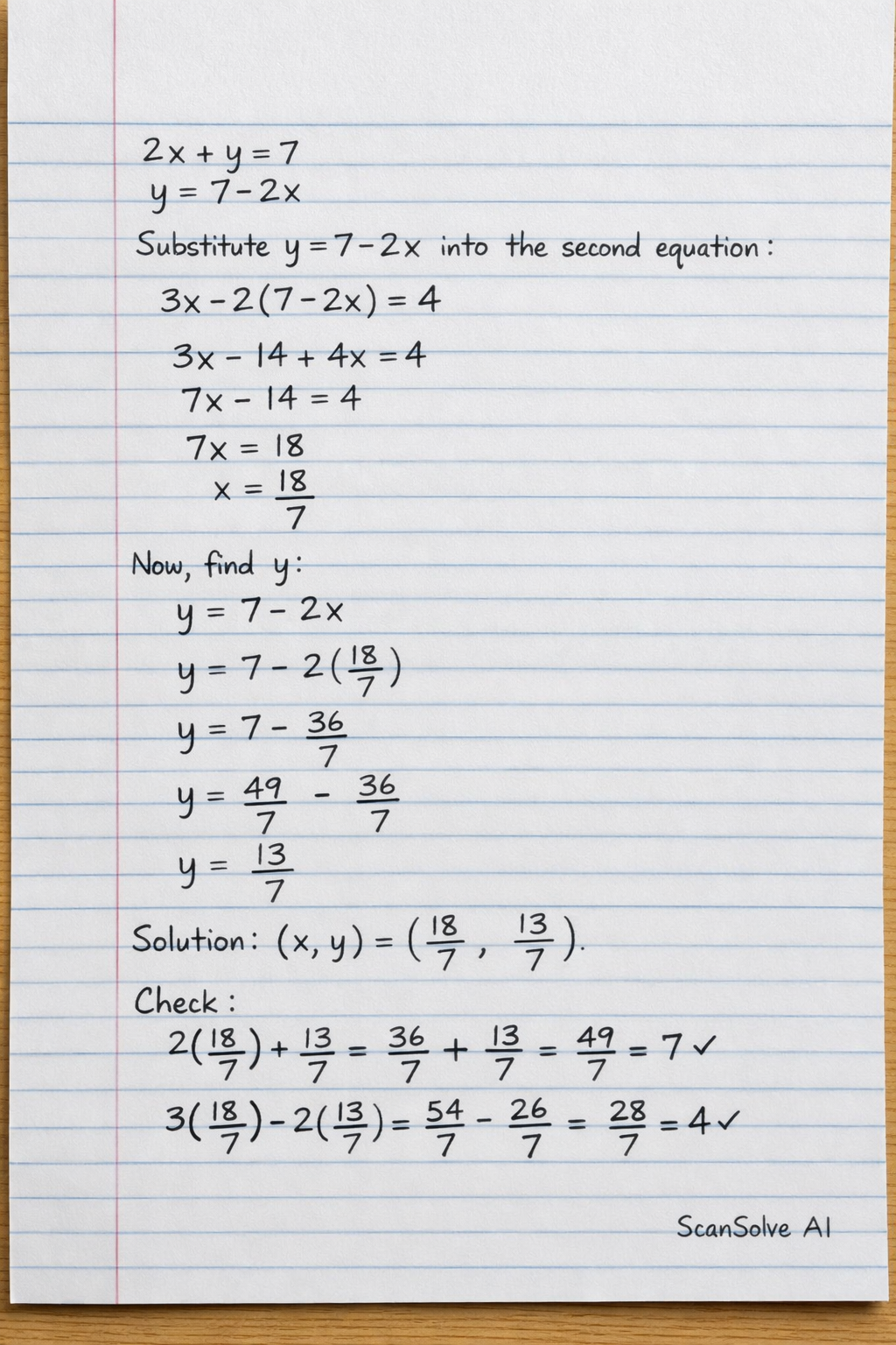 Handwritten step-by-step solution preview