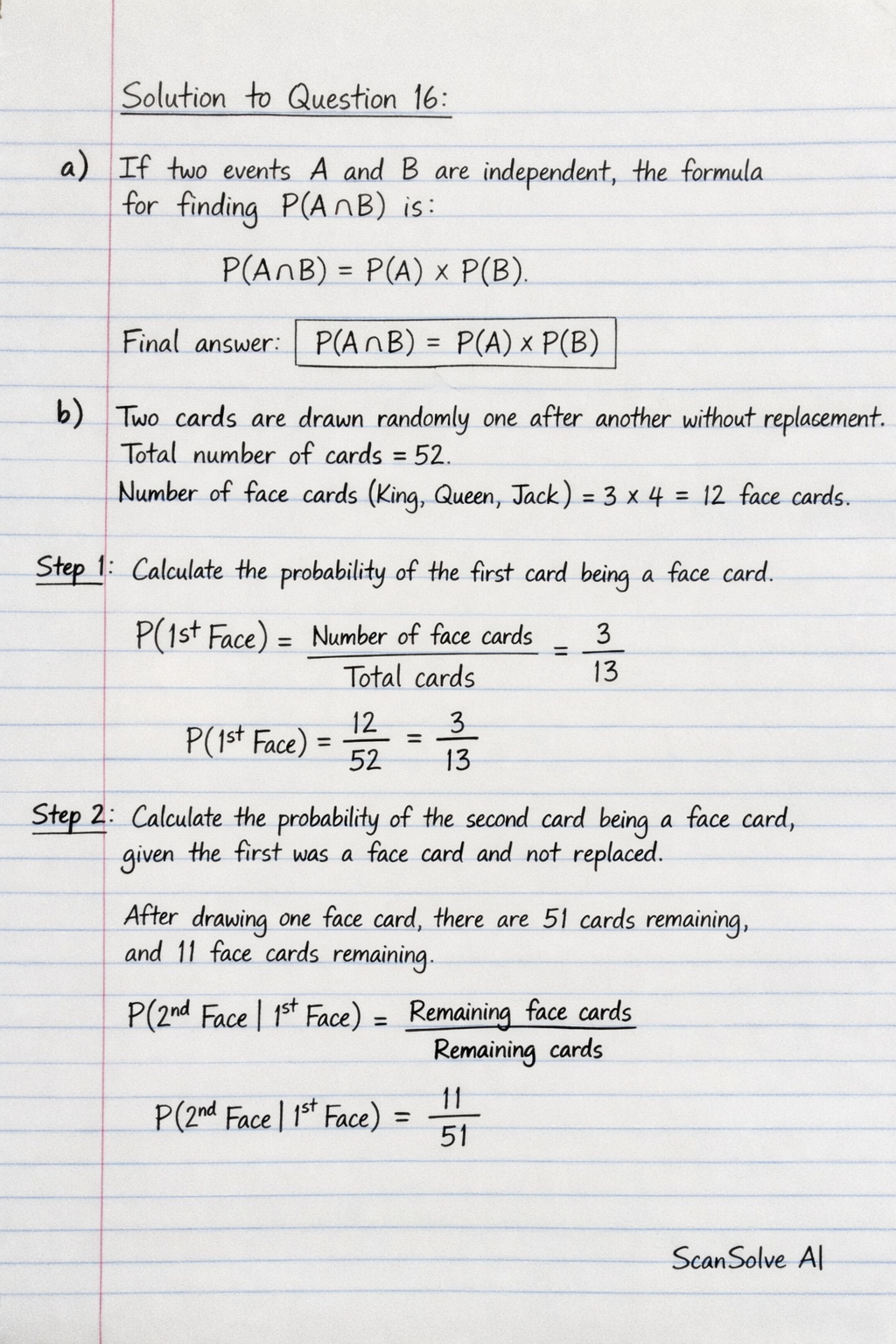 Handwritten step-by-step solution preview