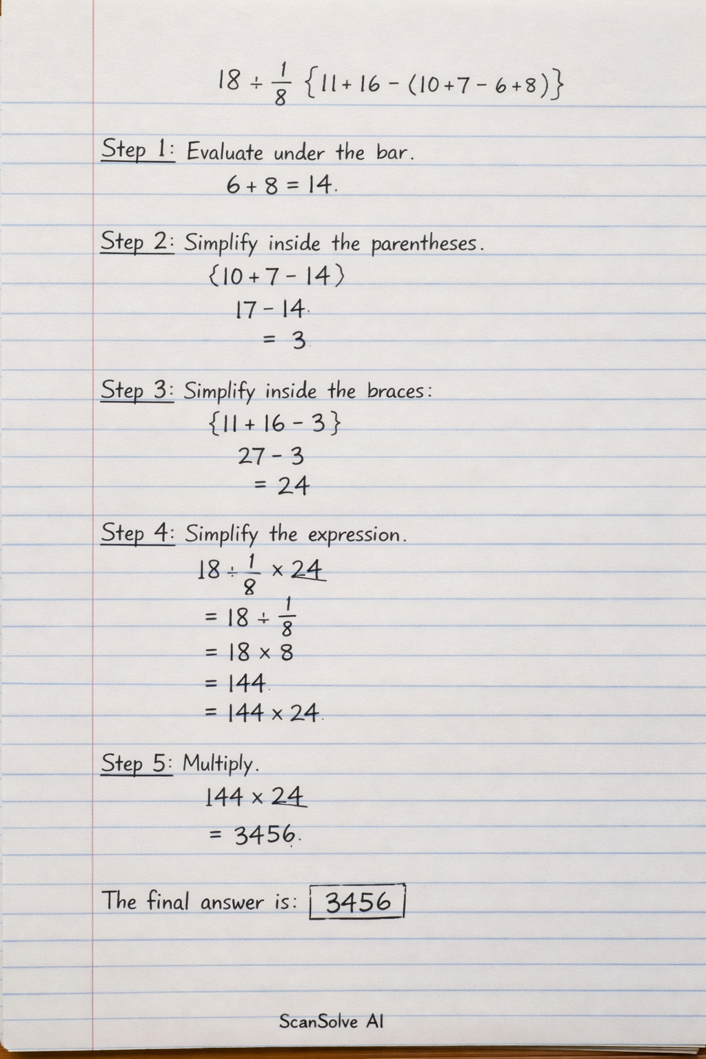 Handwritten step-by-step solution preview