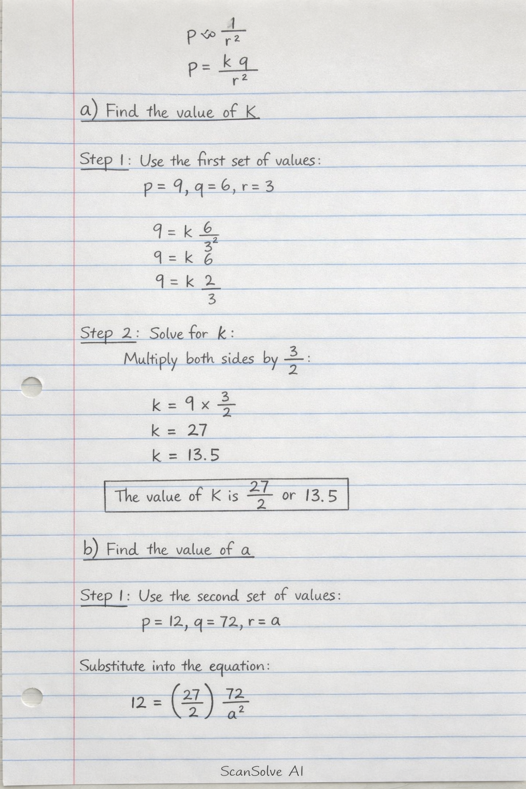 Handwritten step-by-step solution preview