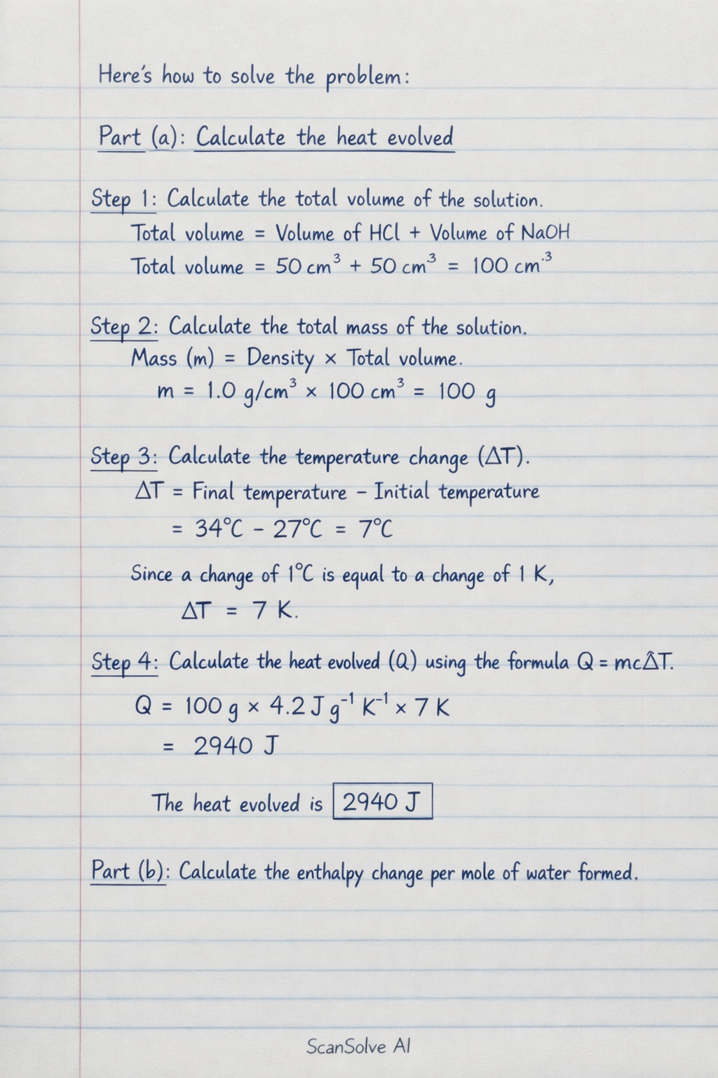 Handwritten step-by-step solution preview