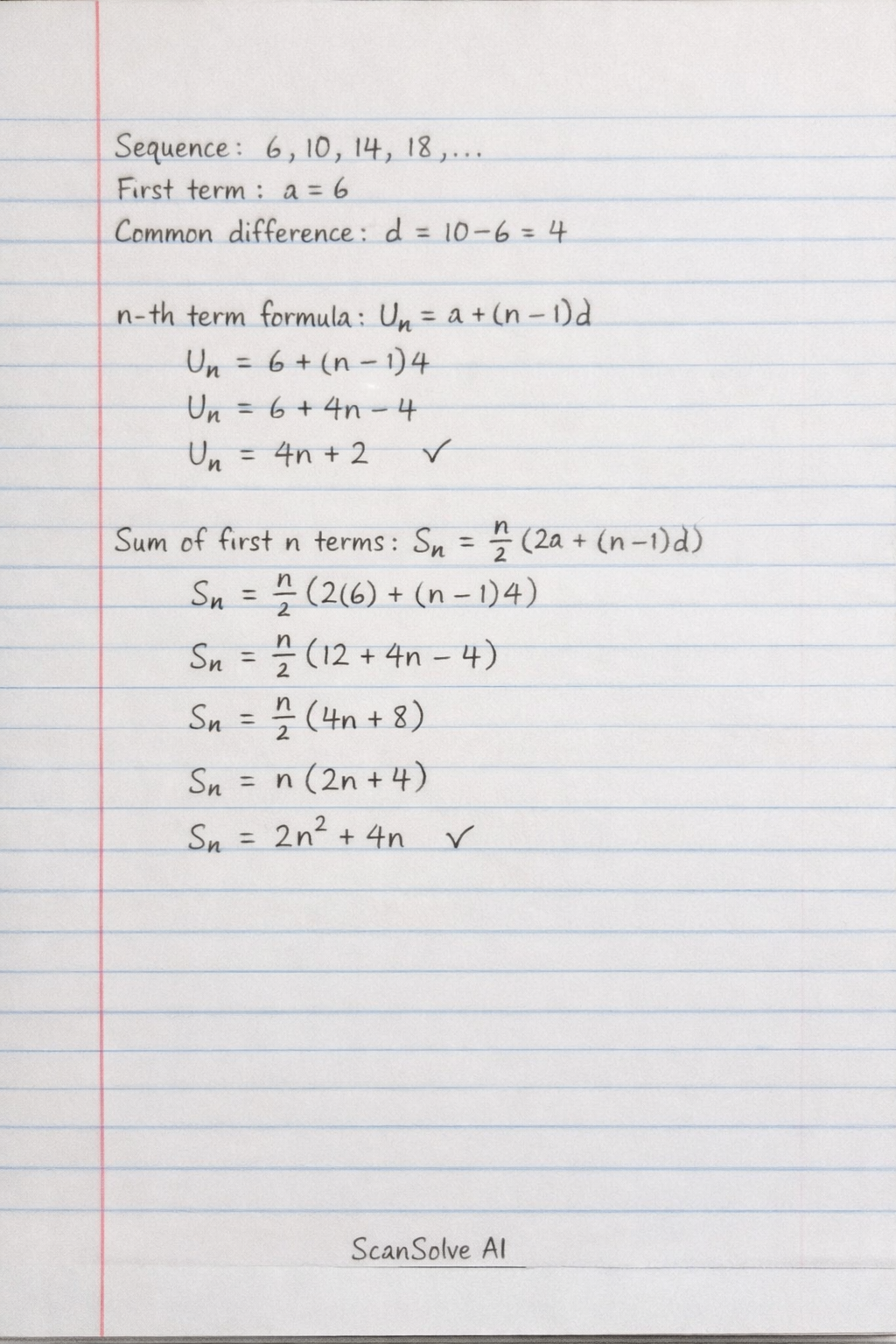 Handwritten step-by-step solution preview