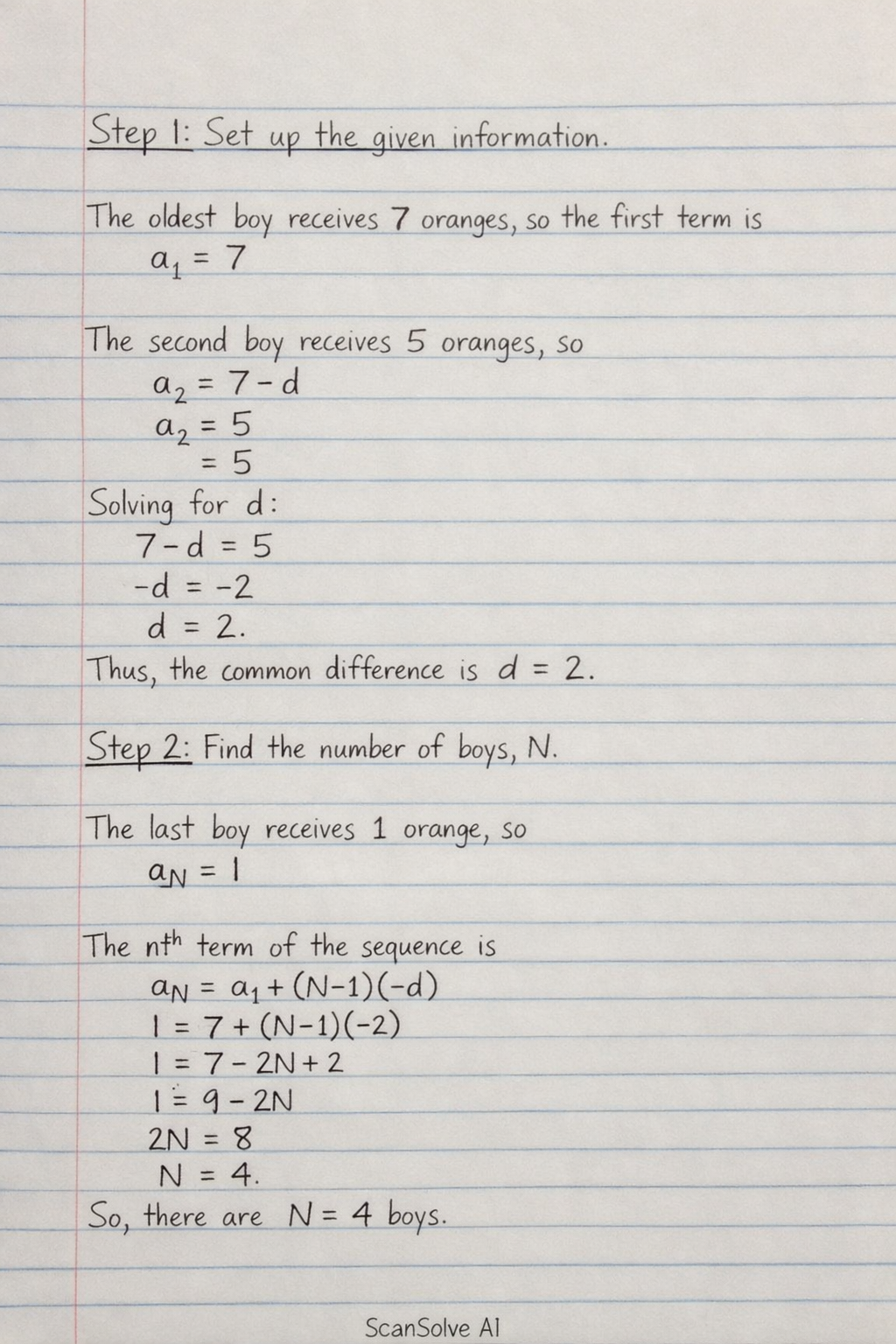 Handwritten step-by-step solution preview