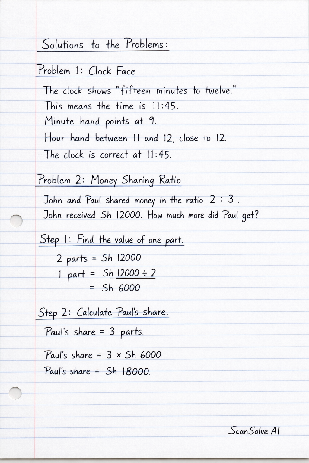Handwritten step-by-step solution preview