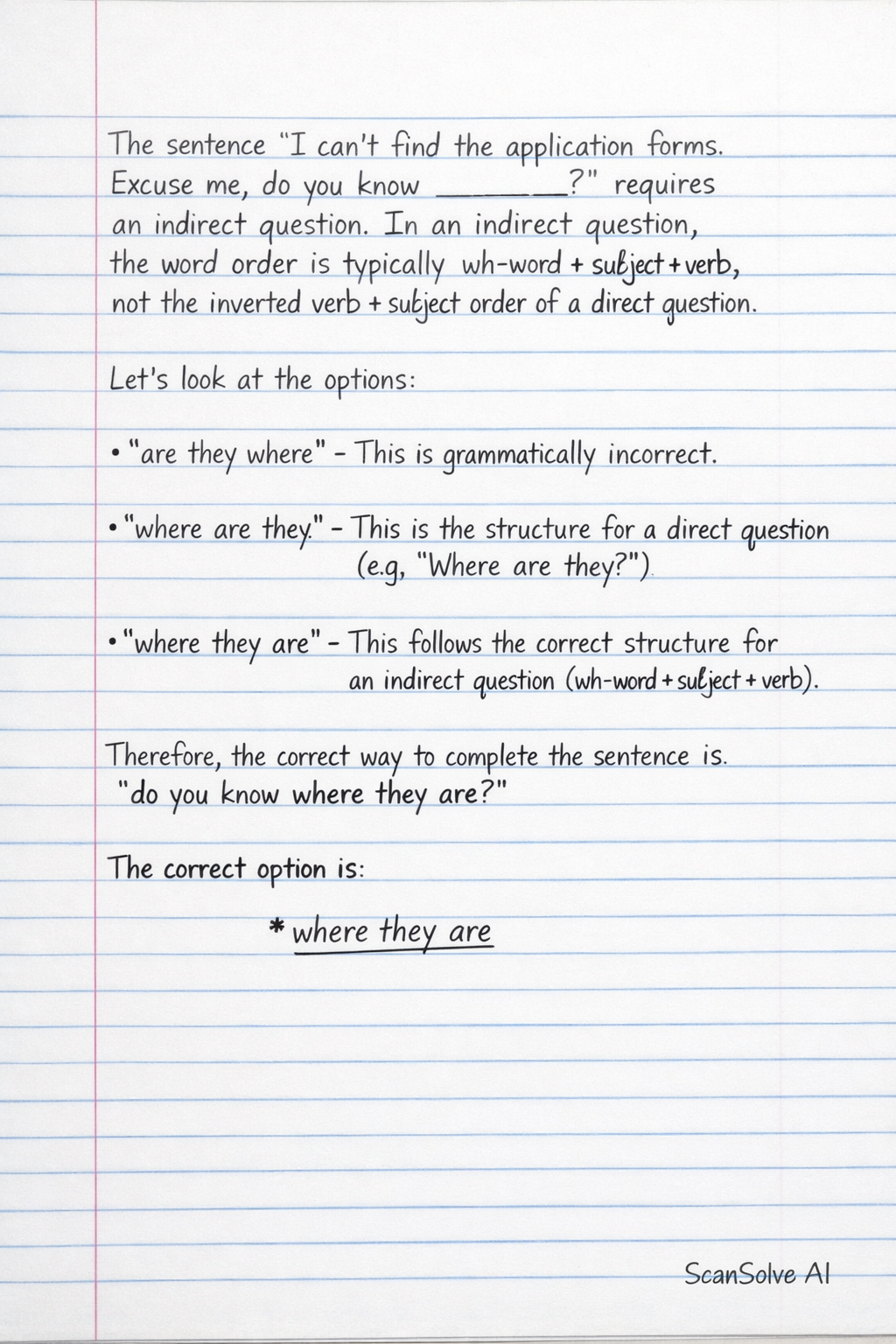 Handwritten step-by-step solution