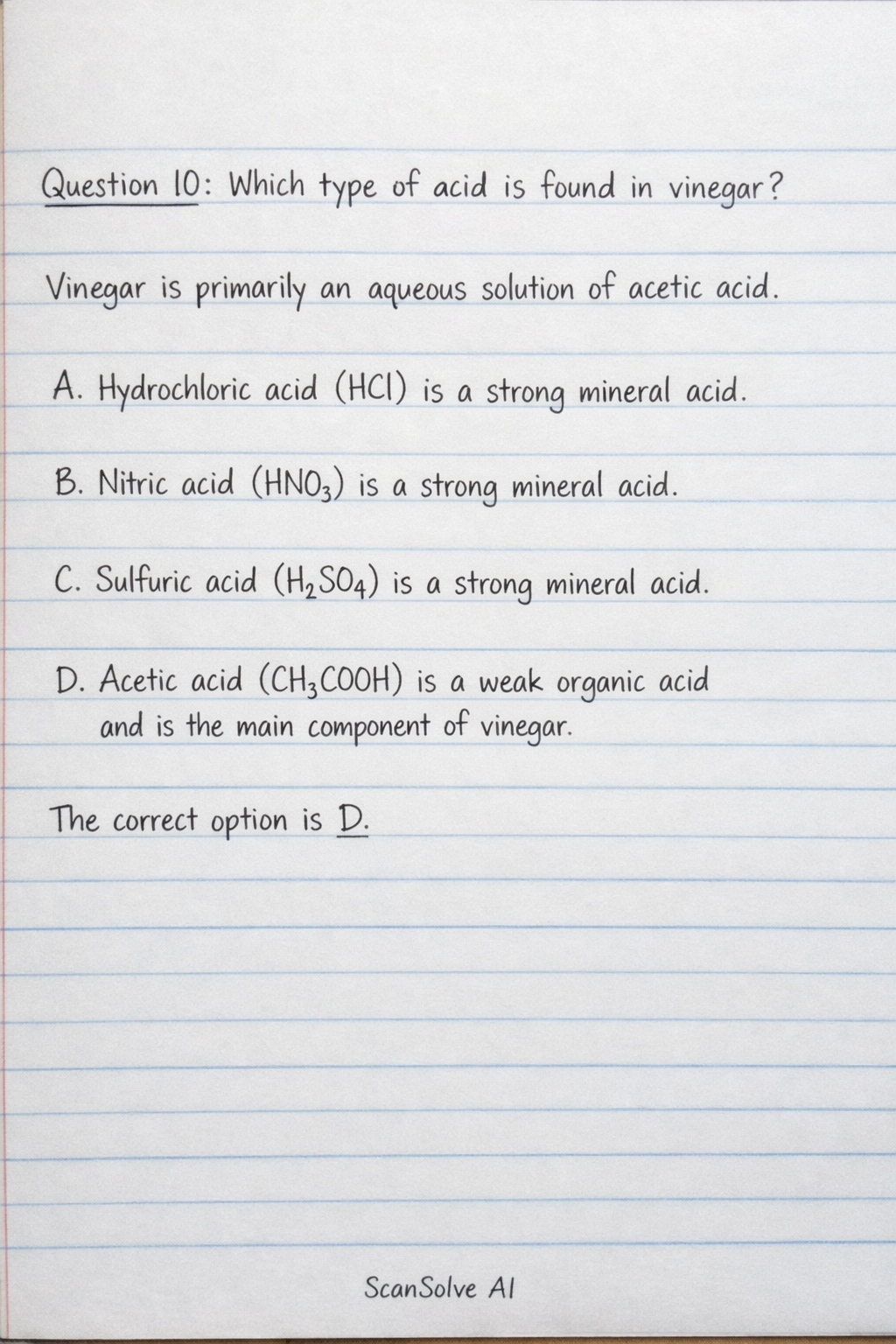Handwritten step-by-step solution
