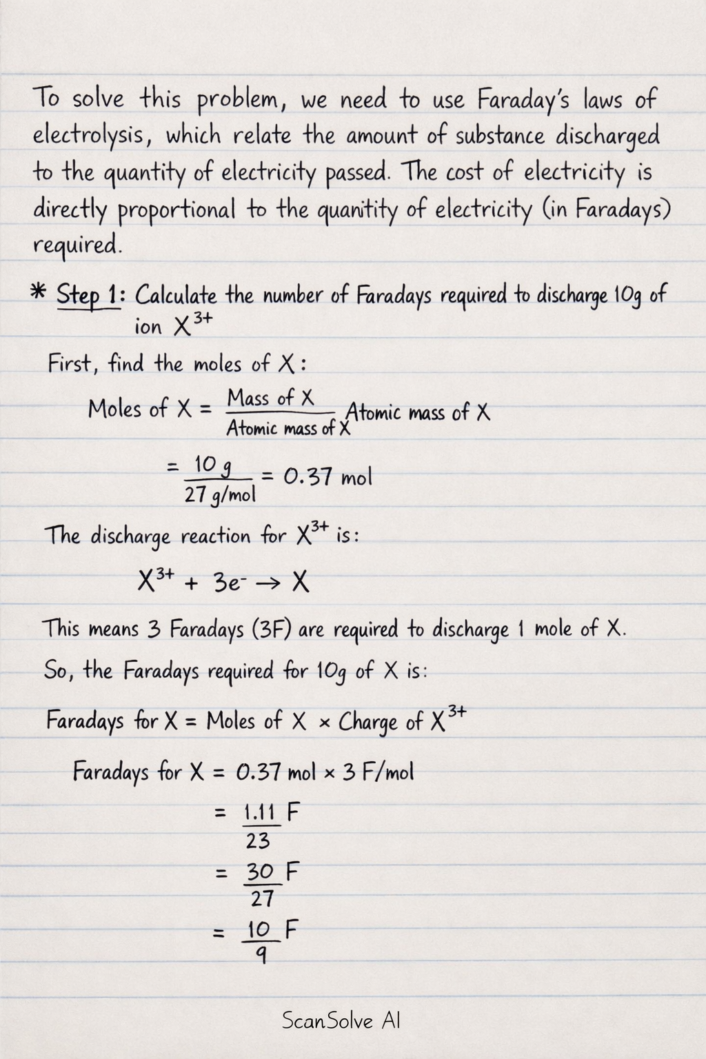 Handwritten step-by-step solution preview