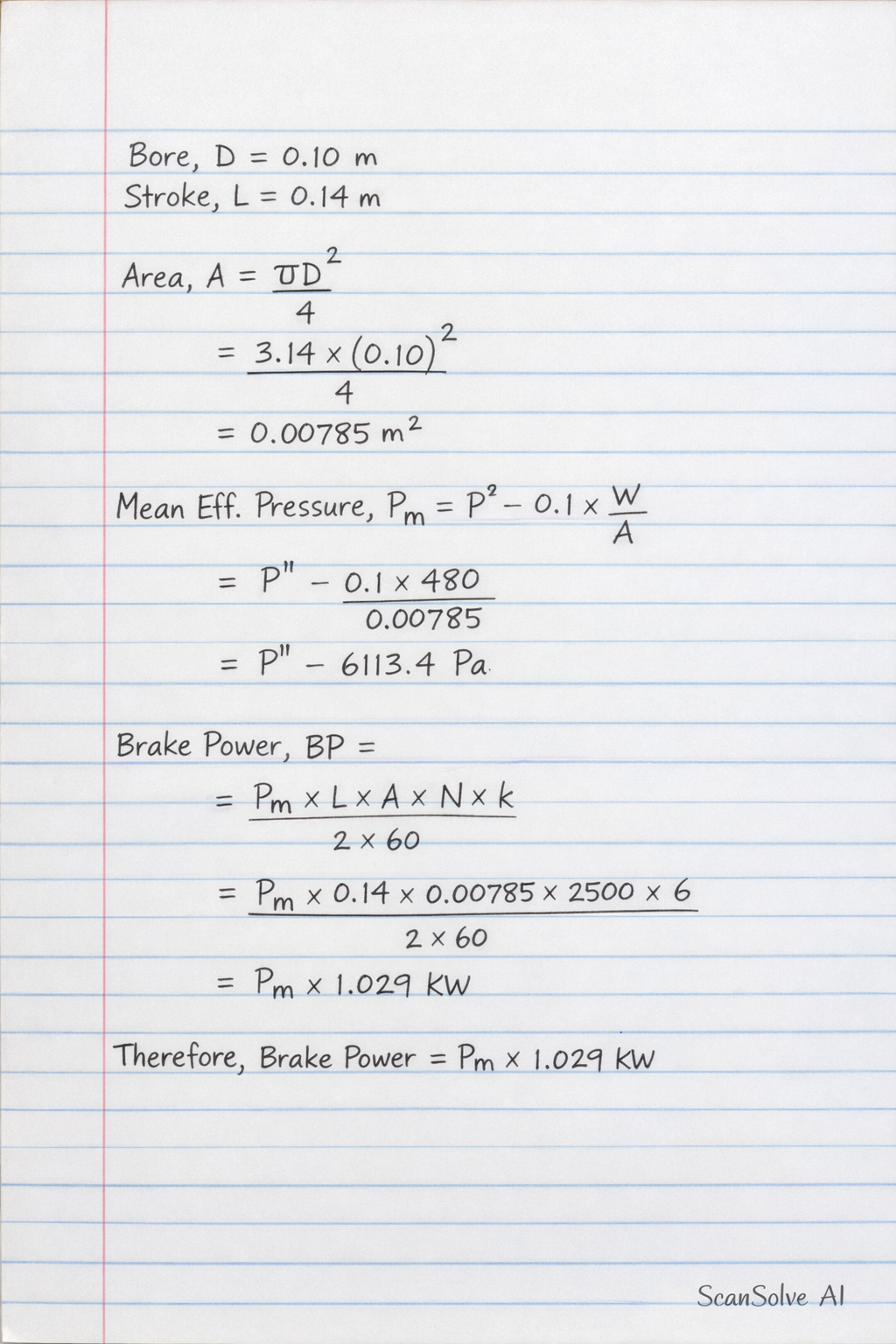 Handwritten step-by-step solution preview